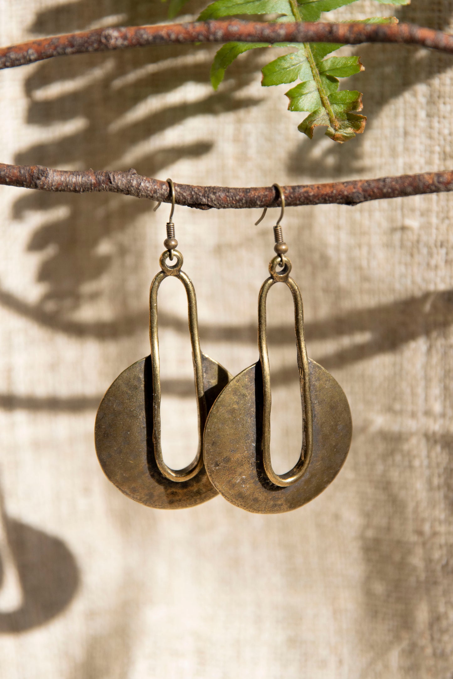 Antique Brass Earrings